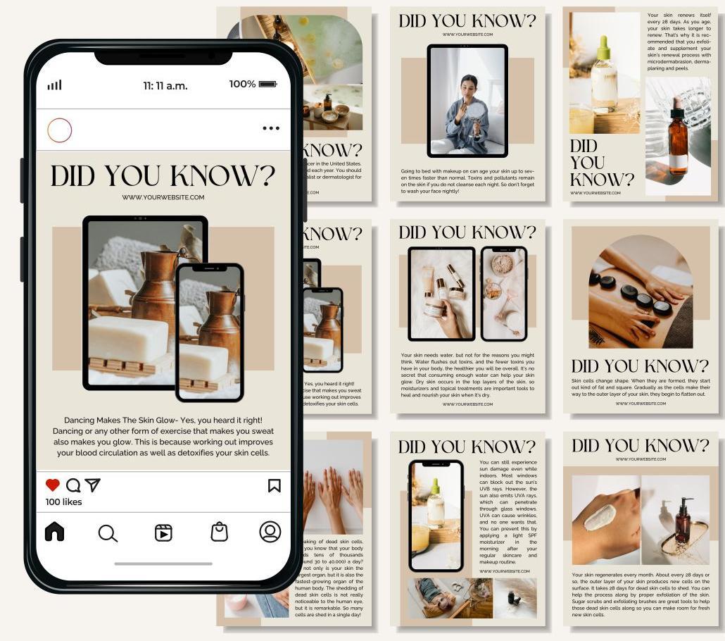 Template Canva Skincare